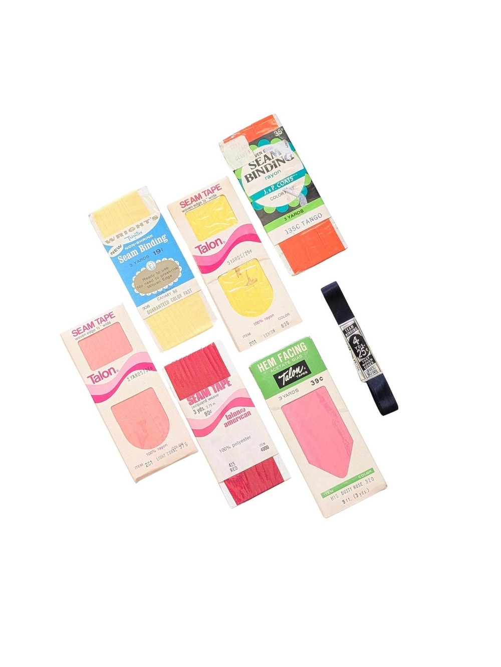 Vintage Seam Binding and Tape Bundle - Rainbow Mix